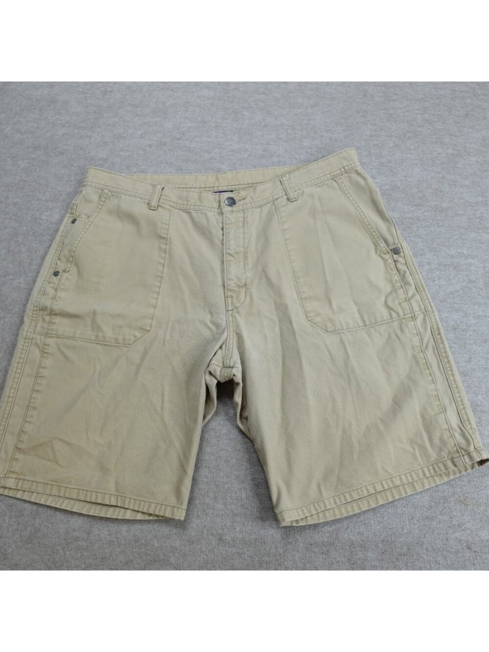 Patagonia Shop Shorts 36 Beige Canvas Organic Cotton Vintage 57350